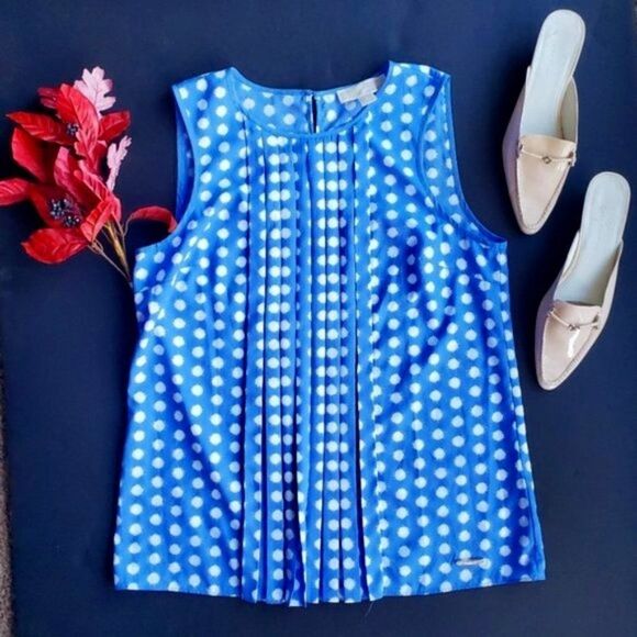 💍Michael by Michael Kors Polka Dot Blouse - Picture 1 of 7